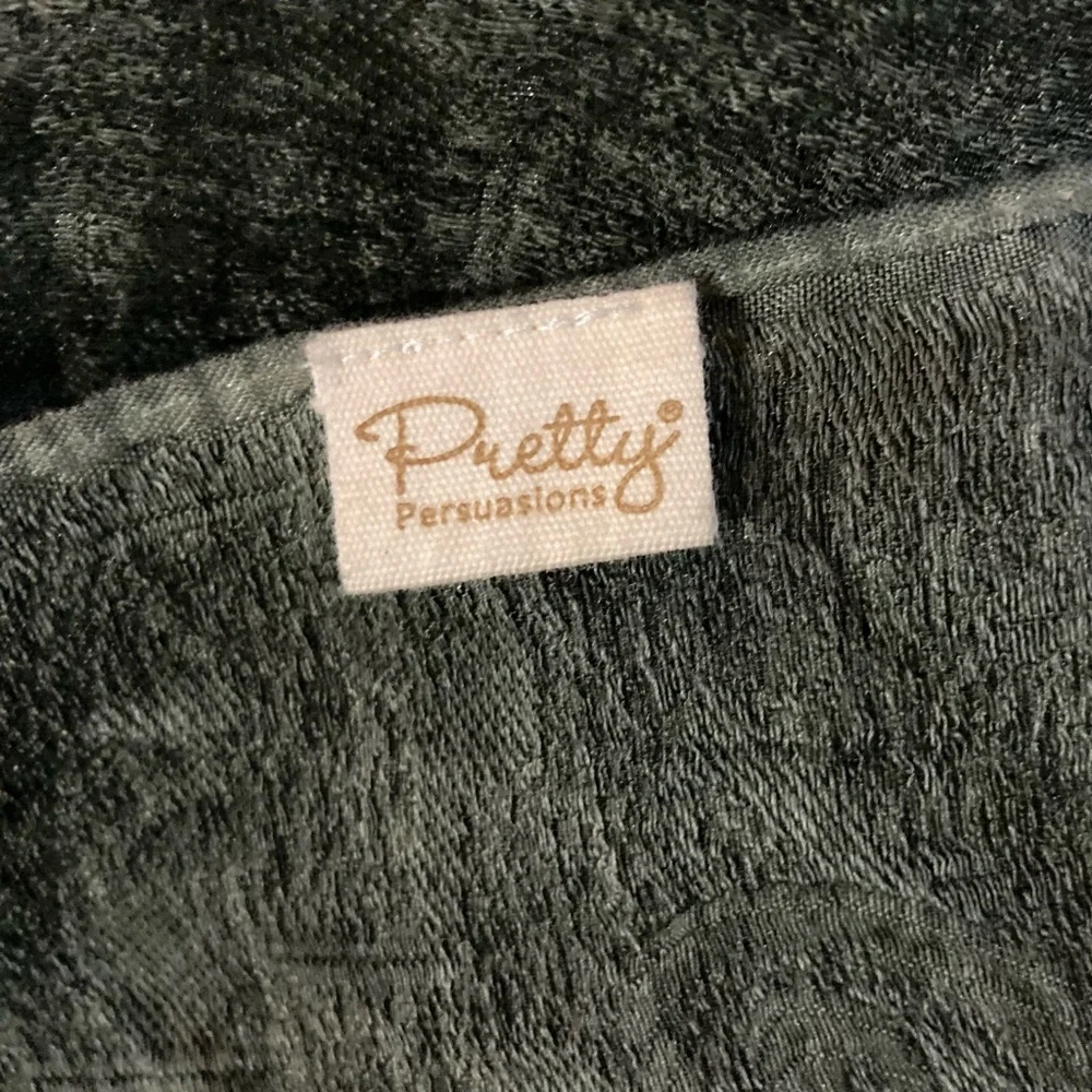 Pretty Persuasions Textured Sheer Dark Gray Shawl Wrap Scarf